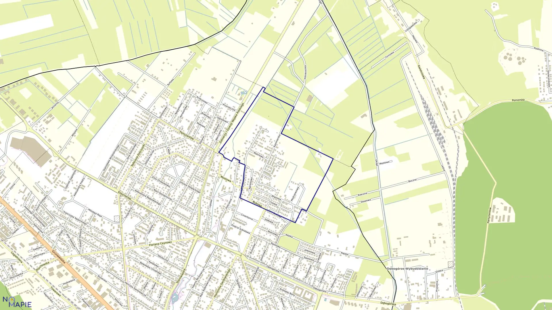 Mapa obrębu Rumia 06 w mieście Rumia