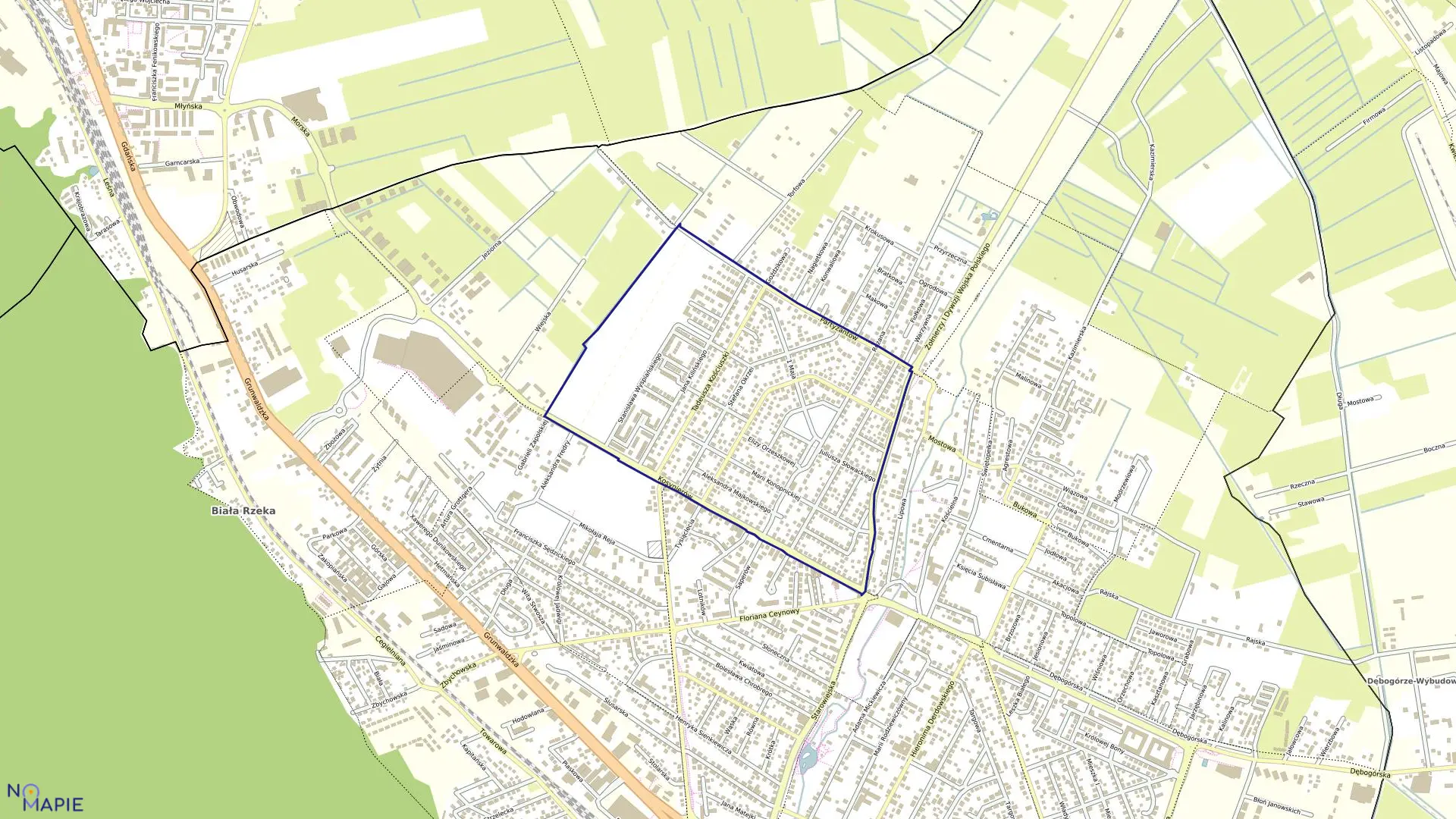 Mapa obrębu Rumia 08 w mieście Rumia