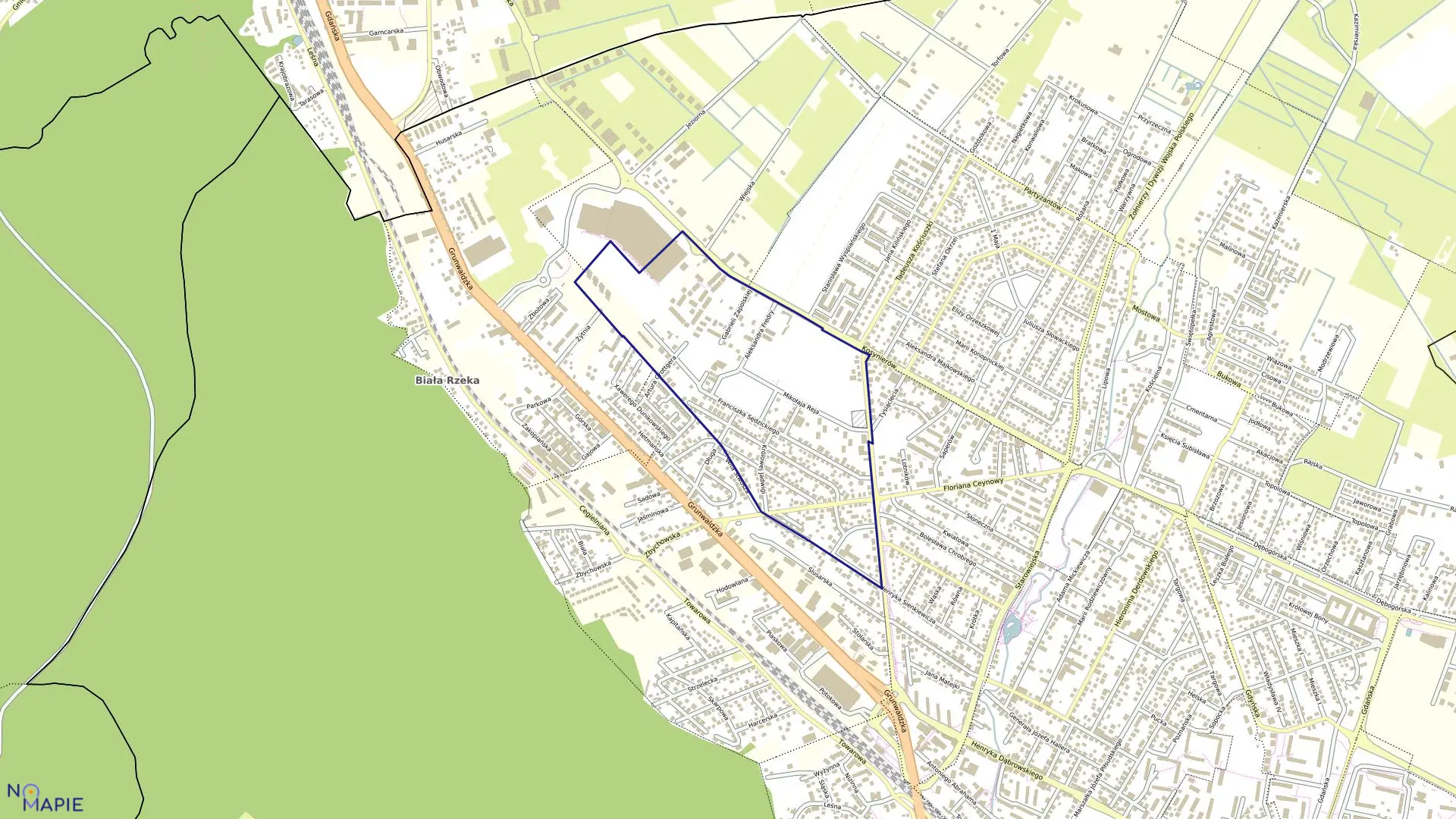 Mapa obrębu Rumia 09 w mieście Rumia